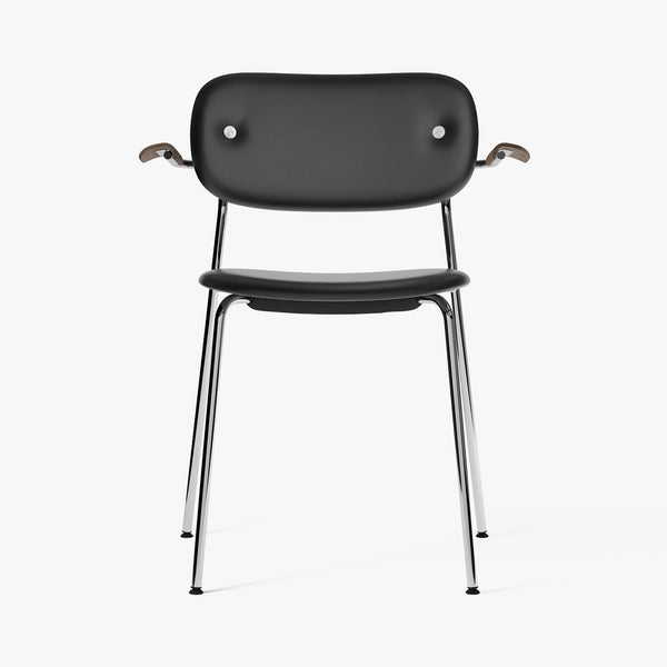 Co Chair w/Armrest, Fully | Black Leather