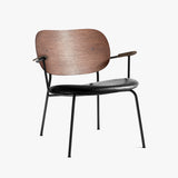 Co Lounge Chair | Dark Oak / Black Leather