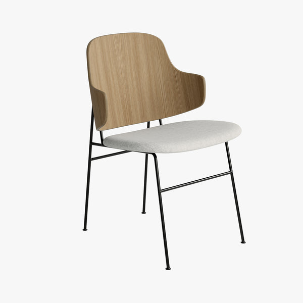 Penguin Dining Chair | Natural Oak / Grey Fabric