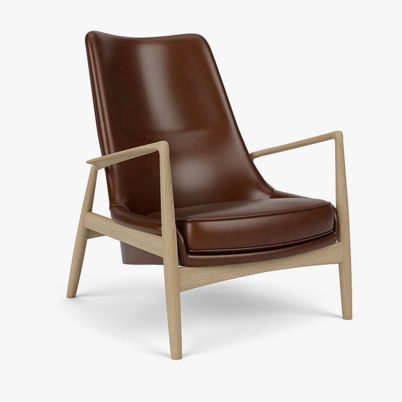 The Seal Lounge Chair, High Back | Brown