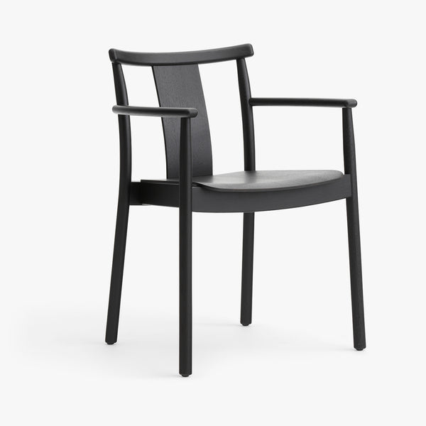Merkur Dining Chair w/Armrest | Black Oak