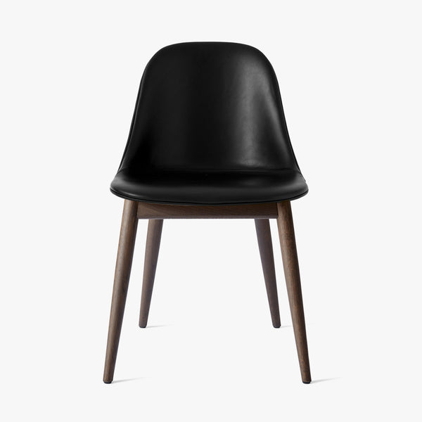 Harbour Side Chair | Black Leather / Dark Oak