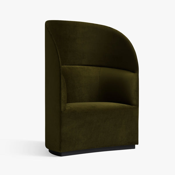 Tearoom Lounge Chair, High Back | Olive