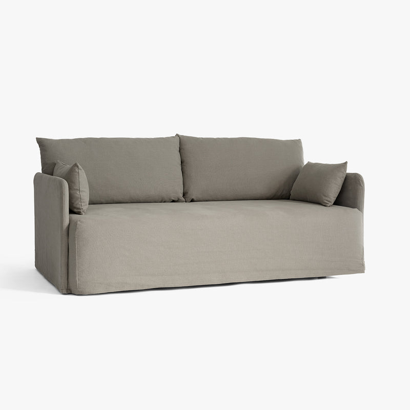 Offset Sofa, 2 Seater, Loose Cover | Poppy Seed