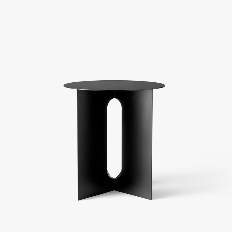 Androgyne Side Table, Ø40 | Black Steel