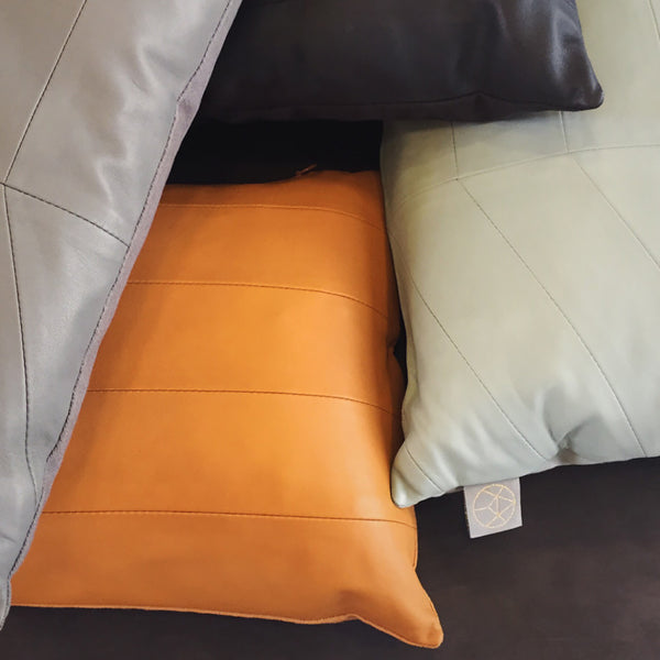 CORIA Leather Cushion | Dark Grey