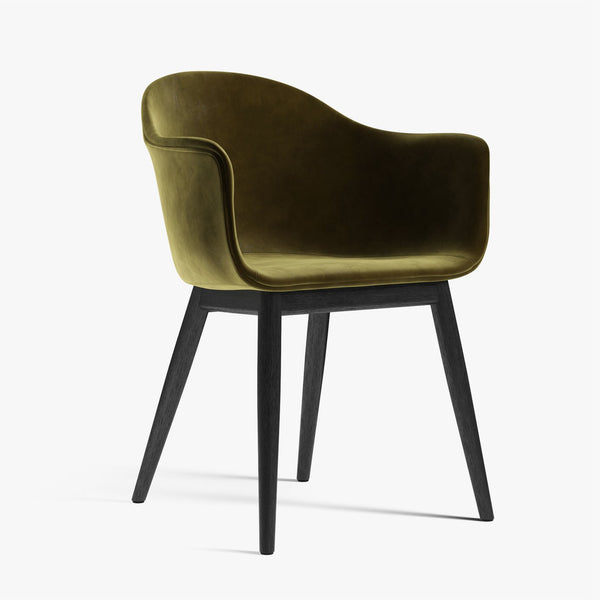 Harbour Chair | Green Velvet / Black Oak