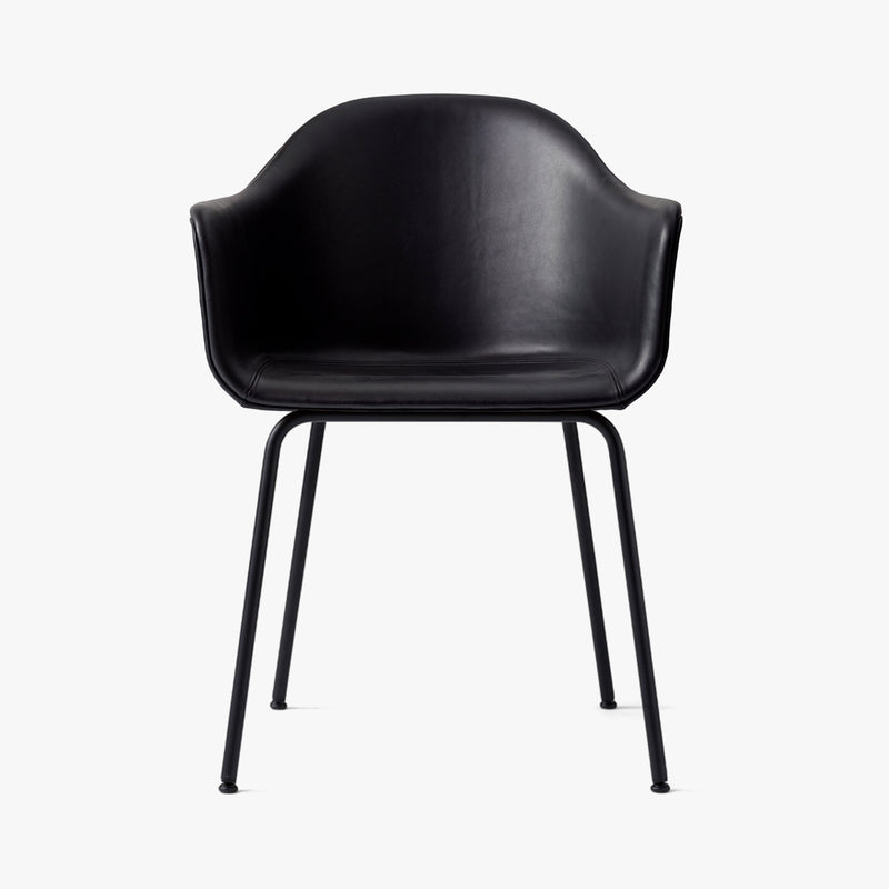 Harbour Chair | Black Leather / Black Steel
