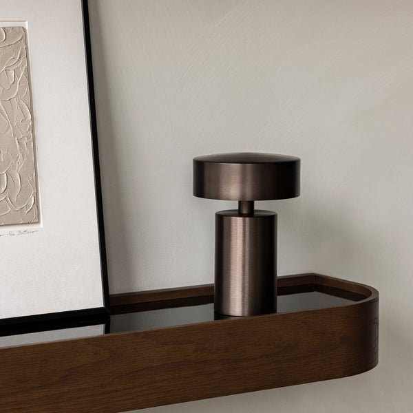 Column Table Lamp, Portable | Bronze