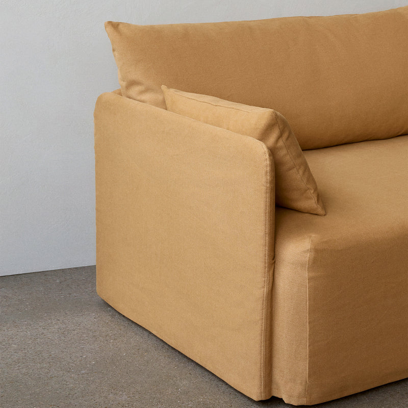 Offset Sofa, 2 Seater, Loose Cover | Wheat