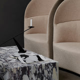 Tearoom Lounge Chair, High Back | Beige