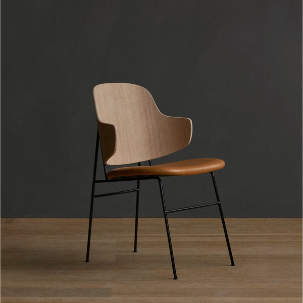 Penguin Dining Chair | Natural Oak / Cognac Leather
