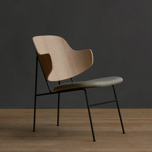 Penguin Lounge Chair | Natural Oak / Grey Fabric