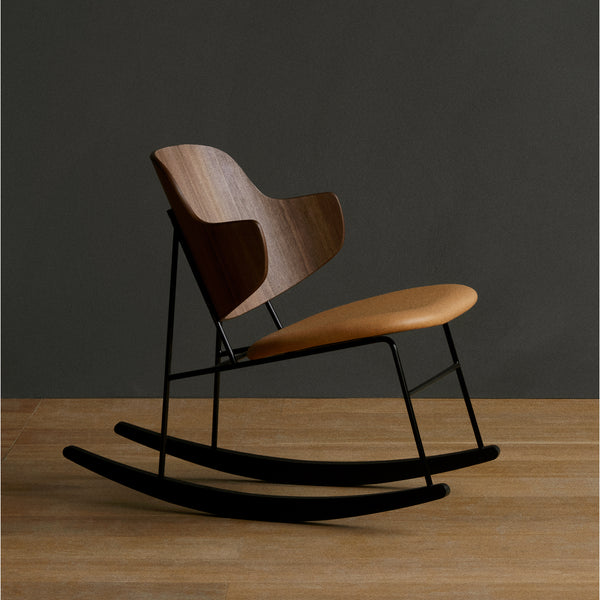 Penguin Rocking Chair | Walnut / Cognac Leather