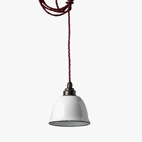 Miniature Bell Enamel Lamp Shade | White