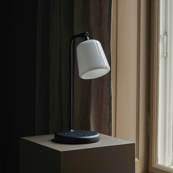 Material Table Lamp | Opal Glass, White
