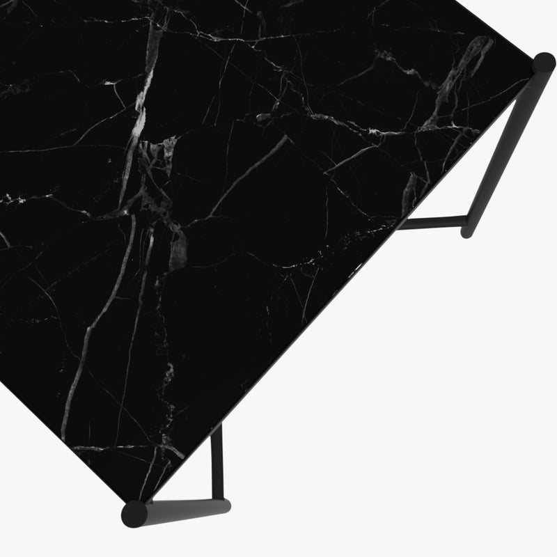 Handvärk Side Table | Black/Black Marble