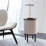 Audacious Side Table | Sterling/Black