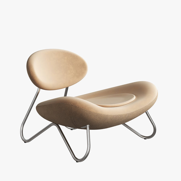Meadow Lounge Chair | Gold Leather